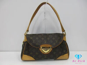 Louis Vuitton Monogram Beverly Brown LV Handbag Hobo Bag Leather